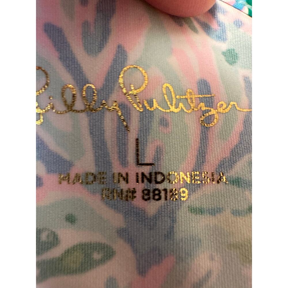 NWT Lilly Pulitzer Johana Sleeveless Coverup Surf Blue Soleil It On Me Sz Large - Picture 7 of 7